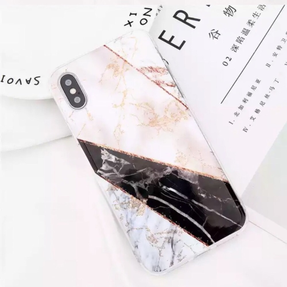 🧡NEW IPHONE 10 CASE COVER X GEOMETRIC MARBLE